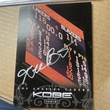 Panini Anthology Kobe Bryant #136 Los Angeles Lakers Autographed Basketball Card
