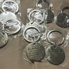 Engraved Inspirational Silver Metal Keychain lot