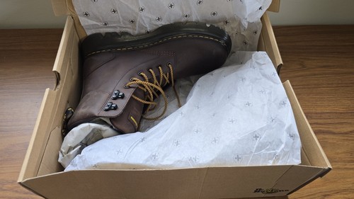 Nuevo Cuero Marrón DR MARTENS TARIK Crazy Horse BOTAS ZAPATOS HOMBRES 12 Mujeres 11 - Imagen 5 de 13