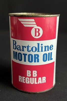 BARTOLINE HULL VINTAGE BB REGULAR PINT TIN 30 GRADE MOTOR OIL SEALED DISPLAY CAN
