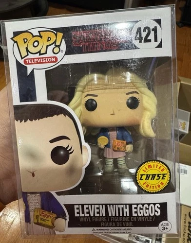 Funko Pop Stranger Things Eleven with Eggos 421 CHASE Mint in Protector