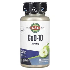 KAL CoQ10 Green Apple 30 mg 90 Micro Tablets Vegetarian