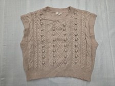 Debut Ladies Sweater Vest Soft Cream colored sized Large