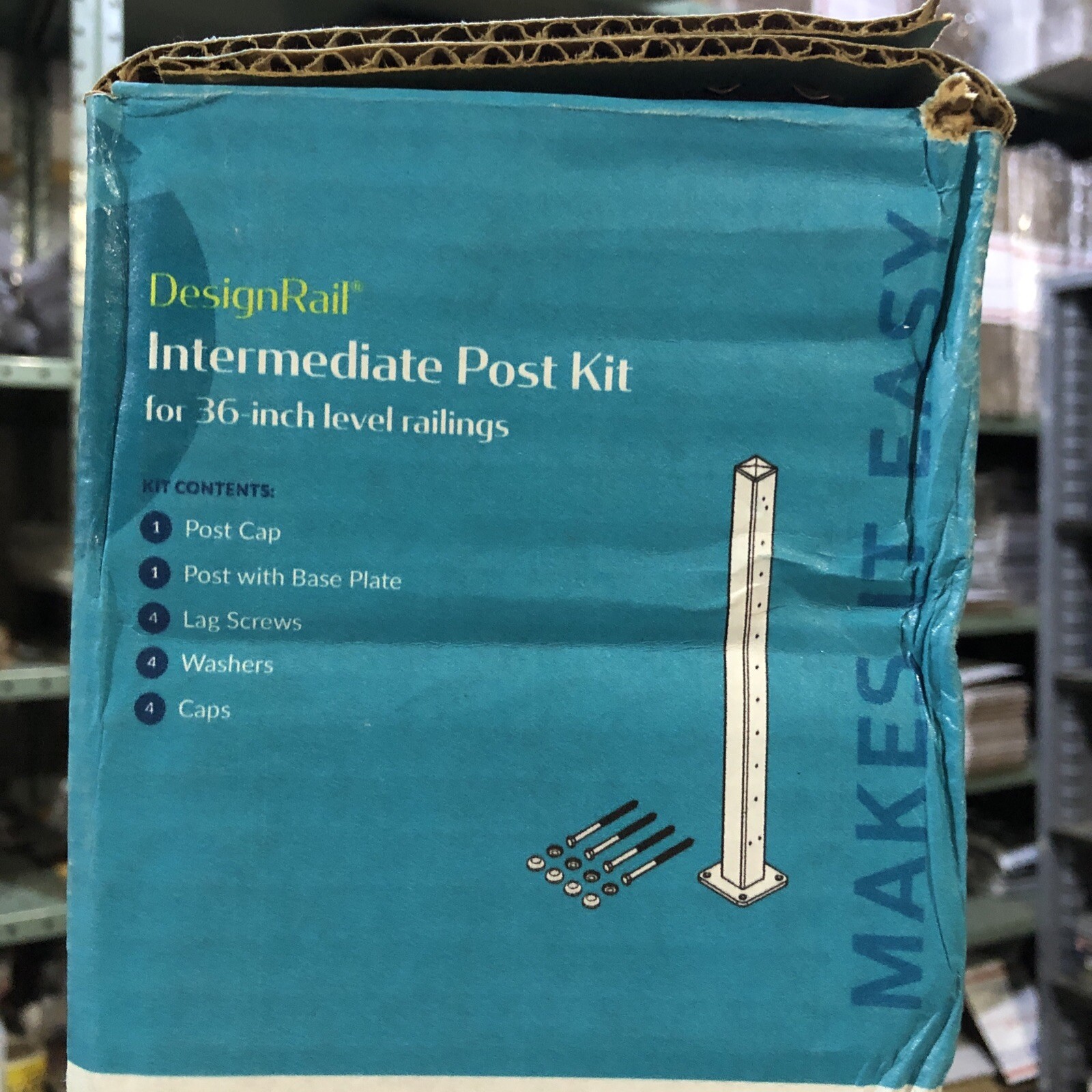 Feeney DesignRail 3 x 3 x 36" Black Intermediate Level Post Kit | eBay