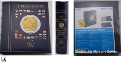 Leuchtturm Münzalbum 2-Euro für Optima oder Vista Münzblätter Classic-Design m.K