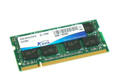 B82SRCF1.00 GENUINE ADATA LAPTOP MEMORY 2GB DDR2 PC2-5300 (CA610)
