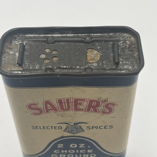 Vintage 1920's-1930's C. F. Sauer's Ground Choice Turmeric Tin, 2 Oz. - Picture 5 of 8