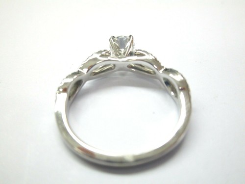 Runder geflochtener Diamant Verlobungsring 14Kt Weißgold 0,80Ct F-VVS1 GIA - Bild 3 von 6