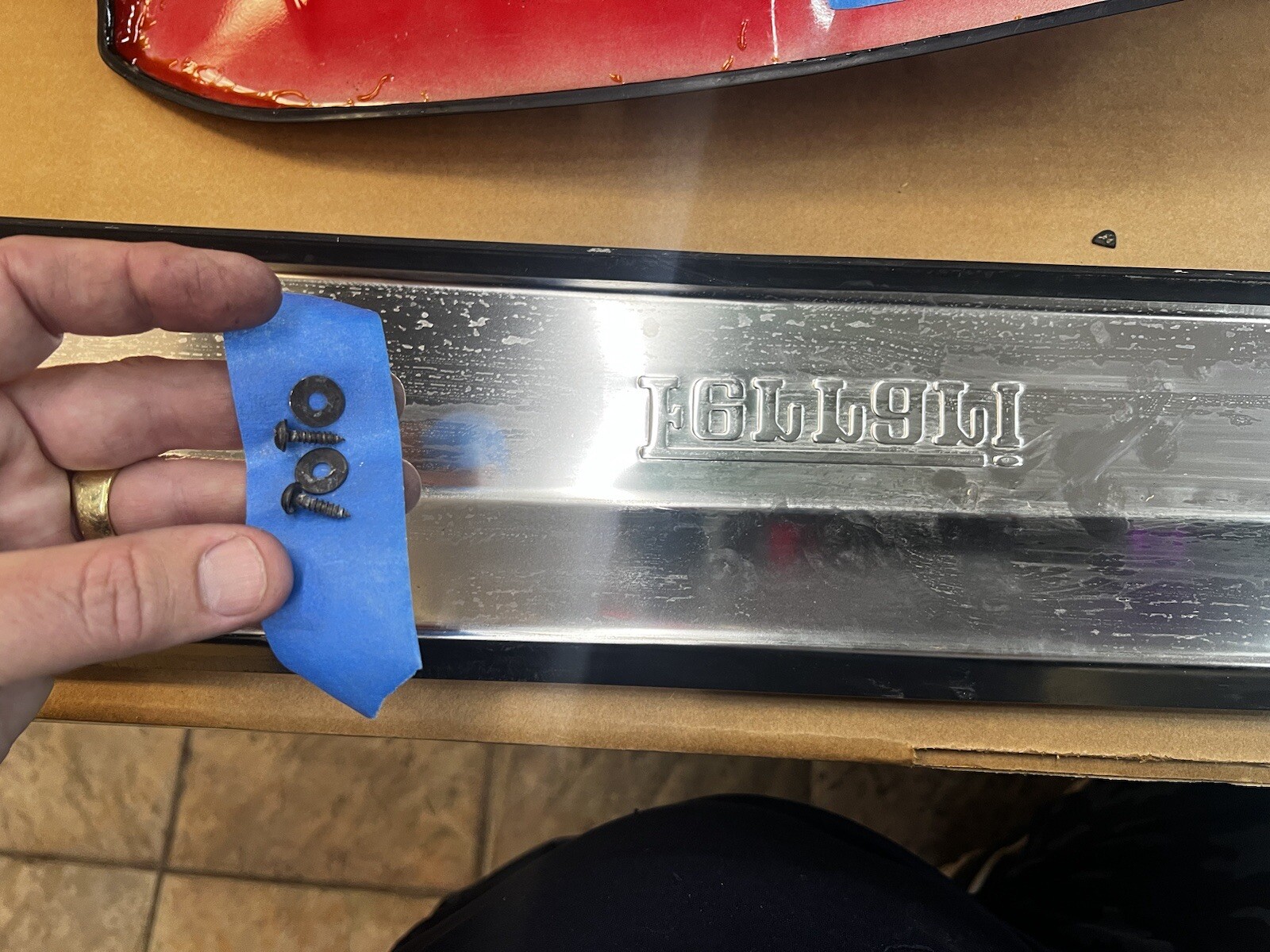 Ferrari 360,430 - LH Kick Plate / Sill Plate  P/N 68146600 + Its Moulding
