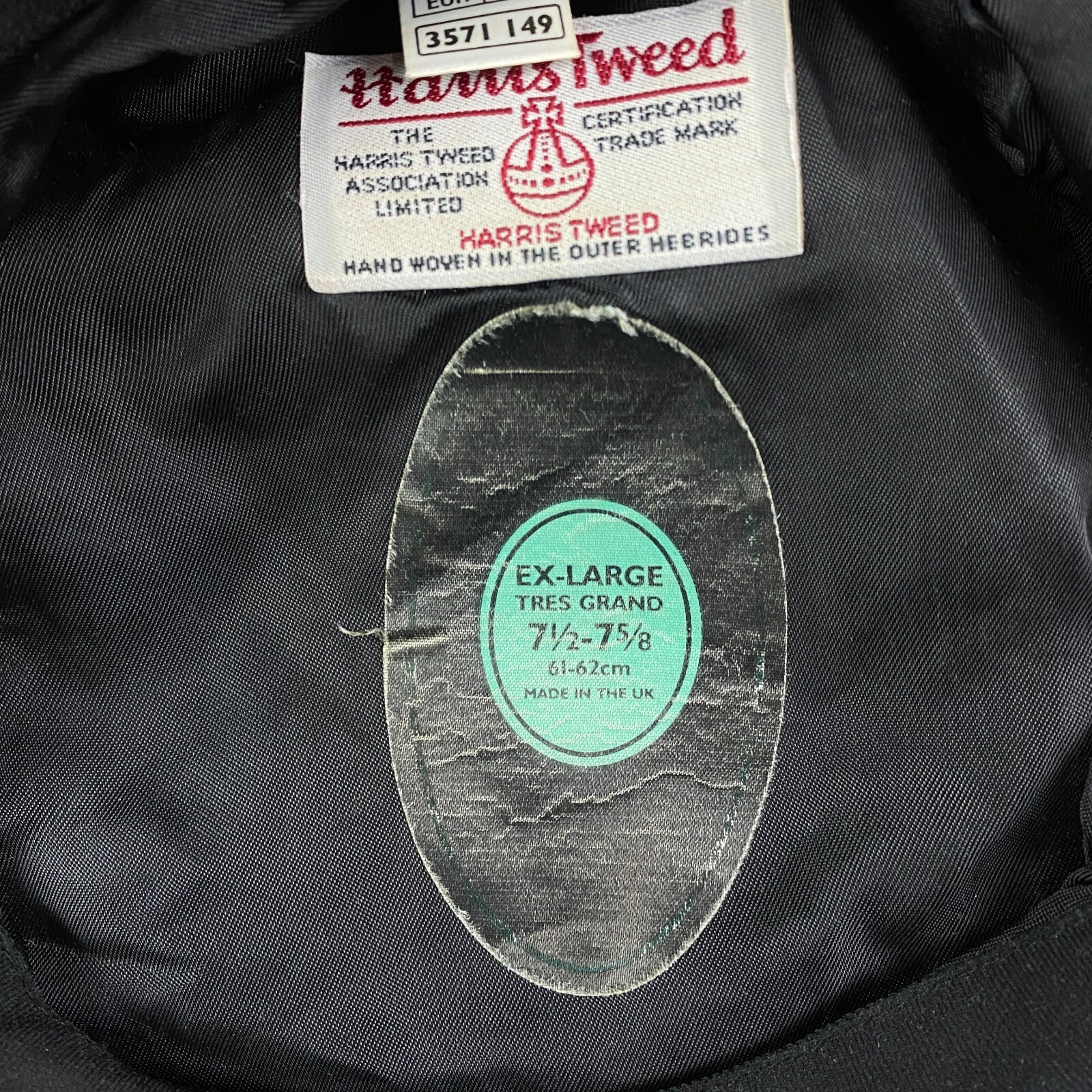 Mens Flat Cap Hat Marks & Spencer Harris Tweed Size X… Gem