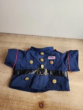 Build A Bear BAB USA Marine Uniform Shirt Millitary Brass Buttons Black Belt