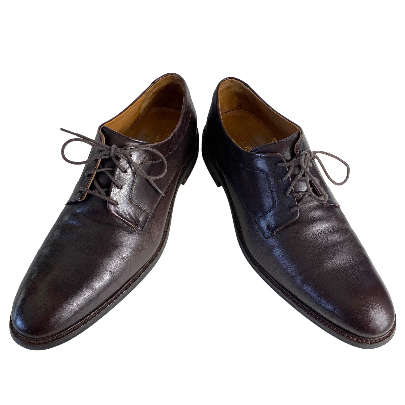 SAOLA Scarpe uomo Cole Haan taglia 11 M Warren Oxford tinta unita in castagno n. C20323