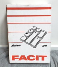 NEW IN BOX, COMPLETE - Facit C340 electronic printing calculator - vintage 1989