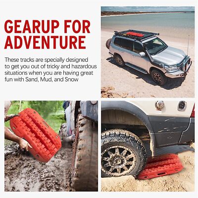 UISEBRT 2 Stück Offroad Tracks Traction Mats Anfahrhilfe Schlamm Sand