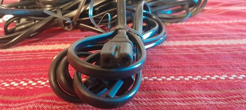 6 lot Tv Power cords Polarized Computer 2 prong approximately 5 ft. SHIP FAST - Picture 2 of 2