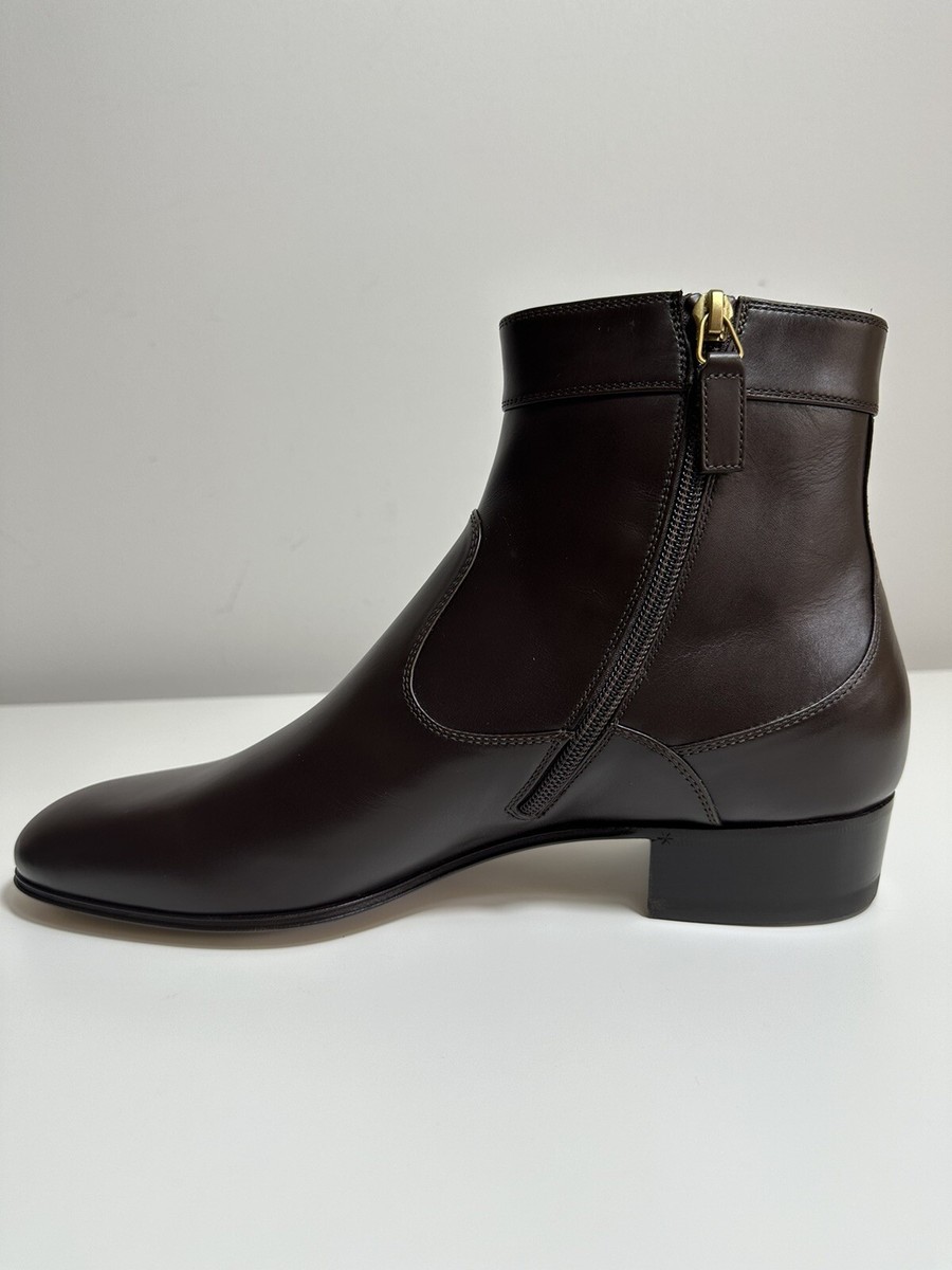 New Gucci Adel GG Brown Leather Boot Shoes UK7.5 US8.5 | eBay