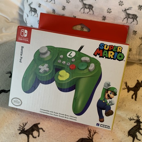 HORI Nintendo Switch Battle Pad (Luigi) kontroler stylu GameCube Smash Bros  - Zdjęcie 1 z 7