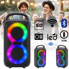 Portable 2500W Bluetooth Speaker Sub Woofer Heavy Bass Stereo Sound System Party
