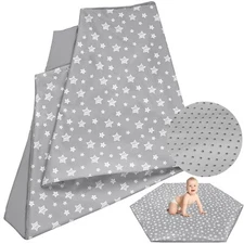 Baby Hexagon Play Mat Cover for POP 'N GO Playpen Mat Non-Slip & Waterproof