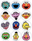 12 Sesame Street, edible paper, cupcake cookie toppers CHOOSE SIZE pre cut