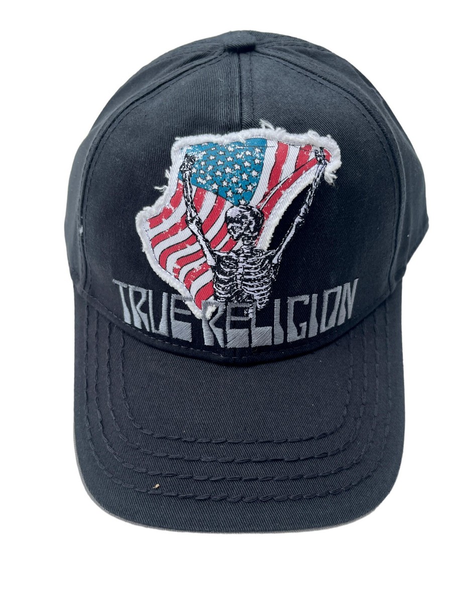 Ture Religion Jeans Unisex Black Flag N Bone Skeleton Adjustable