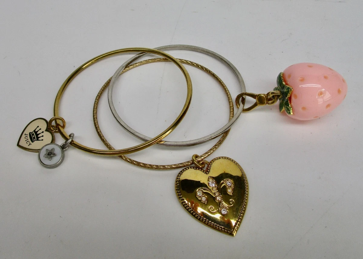 Juicy Couture Marie Antoinette Pendant Pink Bracelet Hair Tie Band Elastic RARE Juicy Couture Marie Antoinette - Etsy main image 2