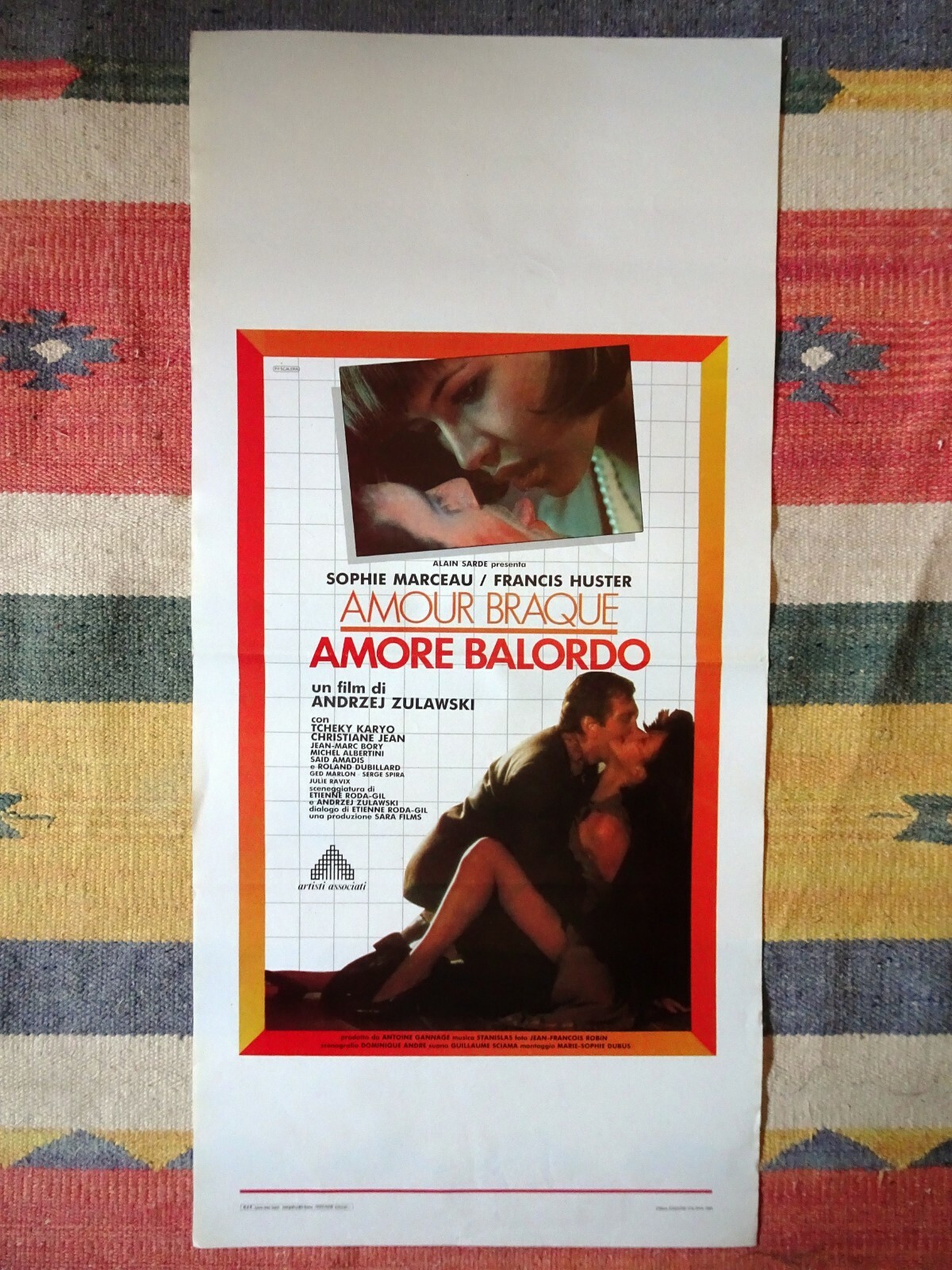 Locandina originale film Amour braque - Amore balordo (1985) - Regia di Andrzej Żuławski