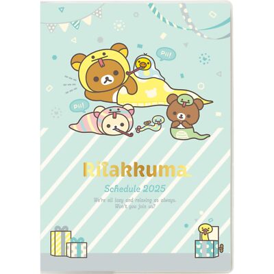 ME67303 Rilakkuma Thread Binding Notebook B6 Weekly