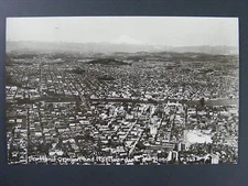 Portland Oregon OR Aerial View Mt. Hood Real Photo Postcard RPPC 1953 Vintage