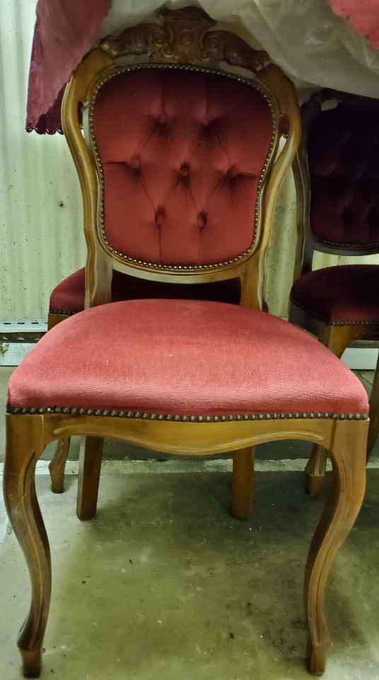 Solid wood brown polished dining table set with 4 chairs eBay