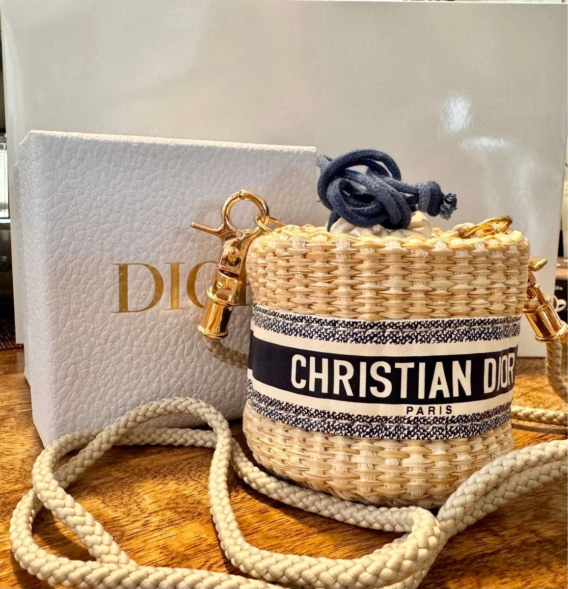 Mini sac bandoulière Christian Dior pochette paille nouveauté VIP limitée   Neuf de JP