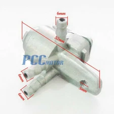 6mm 3 Port Gas Fuel Petcock Valve Switch For Motorcycle Dirt Bike ATV PC27