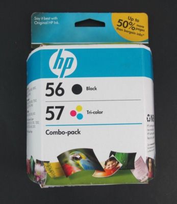 56 black COMBO 57 color ink jet HP PhotoSmart 7960 7760 7660 7550 7350 printer