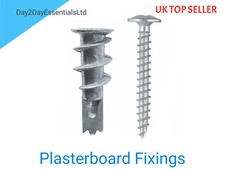Plasterboard Fixings Metal Self Drill Anchor Cavity Wall Rawl Plug + Screw 32mm