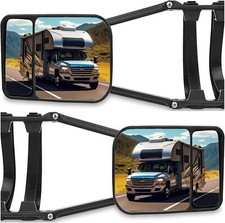 Adjustable 2 LARGE Trailer Towing Mirror Clip-On Rearview Wing Convex Blind Spot