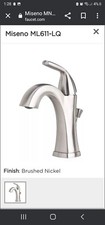 Miseno Elysa-V Single Hole Bathroom Faucet with Solid Brass Pop-Up Drain