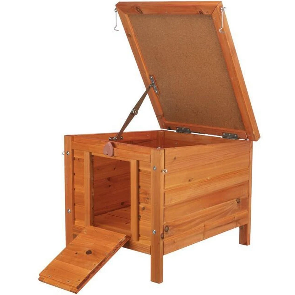 Trixie Kleintierhaus Nagerhaus Wetterfest Outdoor Holz 42x43x51cm braun - Bild 1 von 4