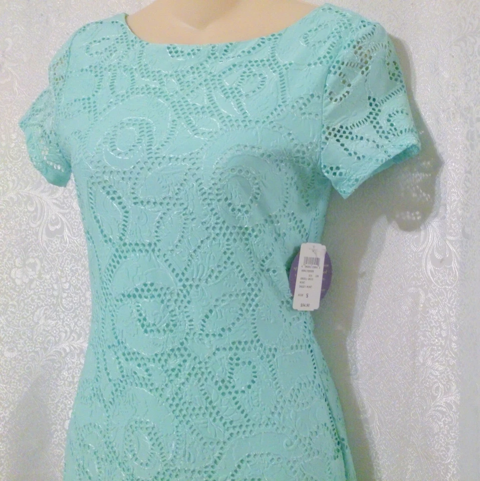 VA VA VOOM Mint Green Lace Body Con Pin Up Sexy Dress Size Small/XS NWT - Image 3 of 4