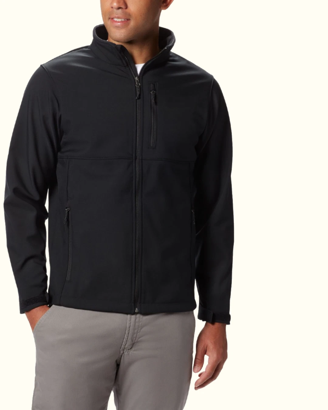 Men's Outdoor Coat Windproof Polyester Full Zip Softshell Jacket Black
Opens in a new window or tab