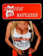 Hooters Uniform Bootylicious Name Tag Pin CASINO DEALER Rolo Play Holiday