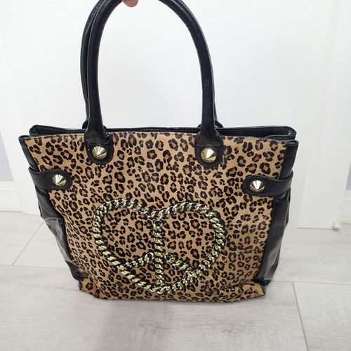 betsey johnson black heart tote
