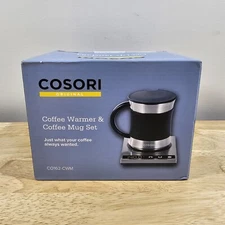 Cosori Coffee Mug Warmer & Mug Set Premium 24Watt Stainless Steel NEW Sealed