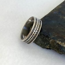 Sterling Silver 925 Braided Wheat Braid 6MM Wedding Band Ring Size 7