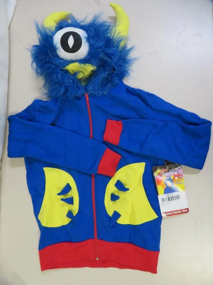 Disfraz de Halloween azul monstruo criatura adolescente sudadera con capucha 13-16 Foto 3 de 4