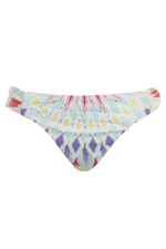 Bar Iii Aqua Multi Metallic Starburst Printed Shirred Hipster Bikini Bottom S