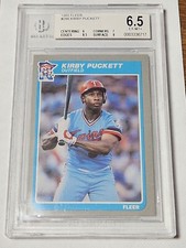 1985 Fleer Kirby Puckett Rookie Card #286 Twins Graded BGS 6.5 With 8.5, 9 Subs