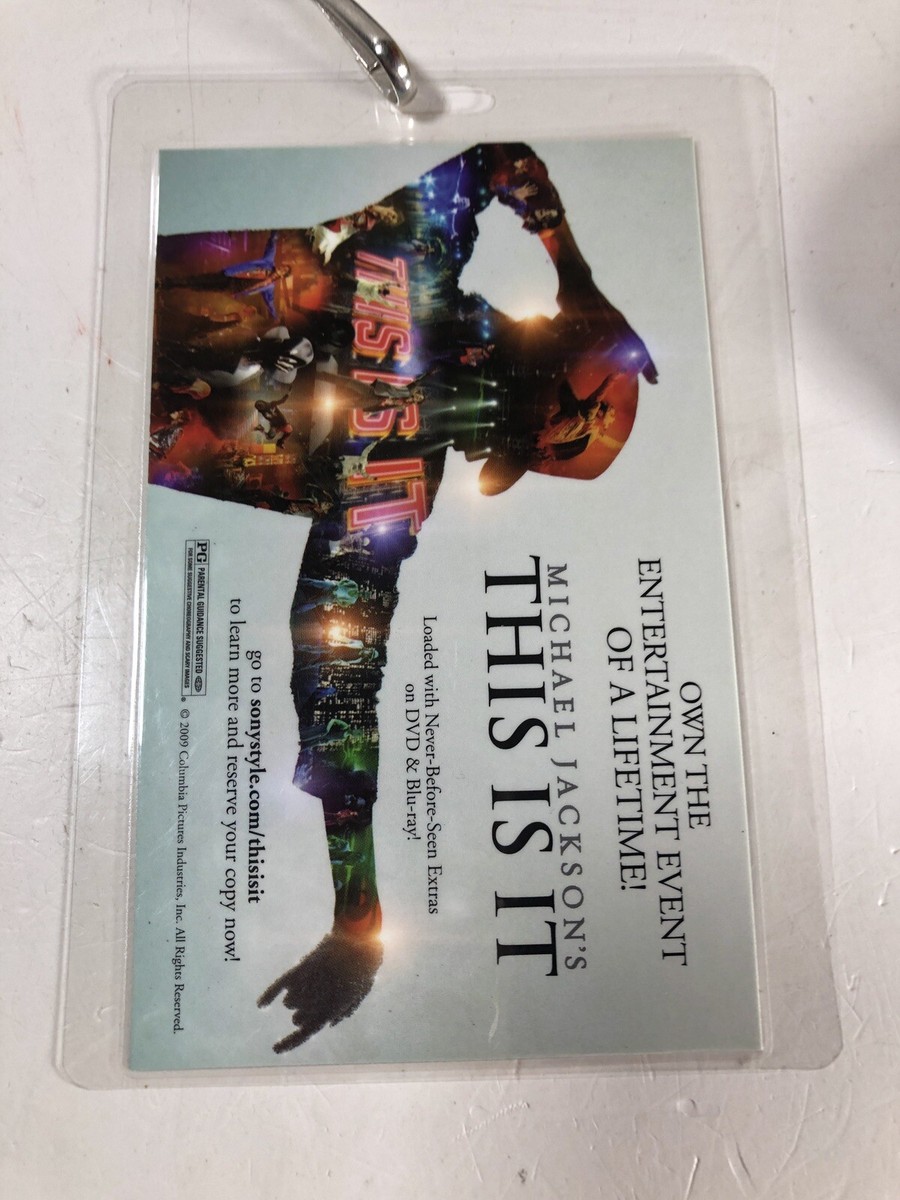 Michael Jackson Tour THIS IS IT Lanyard & Laminated Movie Card