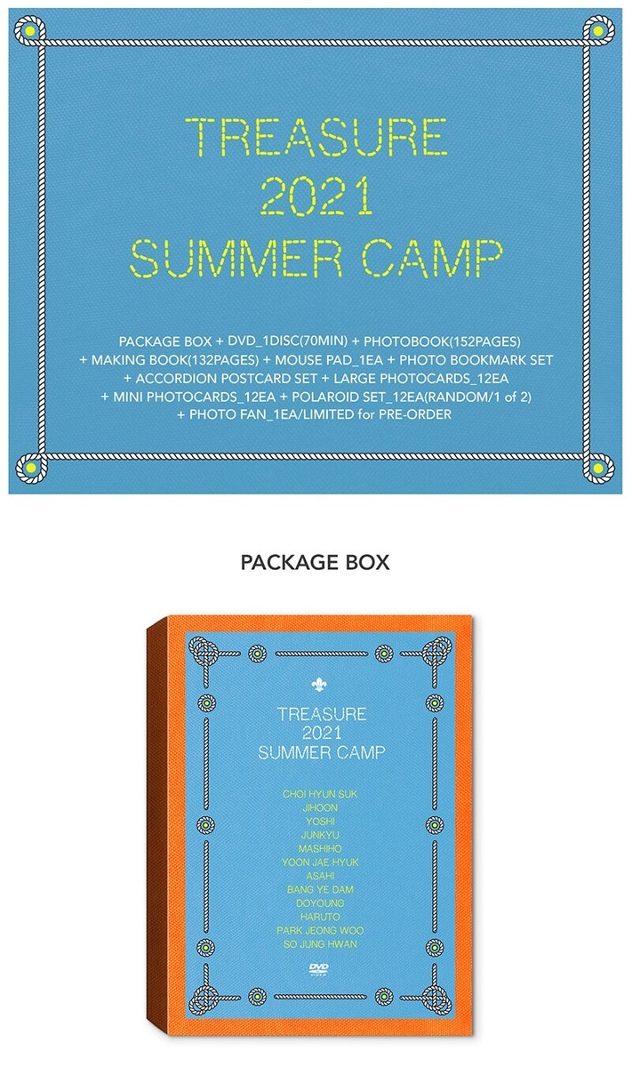 K-POP・アジア treasure 2021 summer camp DVD TREASURE TREASURE 2021 SUMMER CAMP K-POP DVD + PHOTOCARD SET