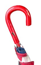 Vintage Antique Carved Wood Handle Patriotic US Flag Tent Umbrella Parasol