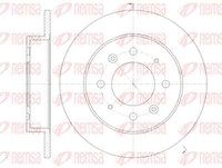 Remsa 2X Bremsscheibe Hinten Ø258 Mm FüR KIA Cerato LD 1.6 2.0 Crdi